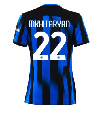 Inter Milan Henrikh Mkhitaryan #22 Primera Equipación Mujer 2023-24 Manga Corta